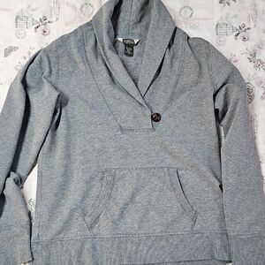 Gray Shawl Collar Pullover